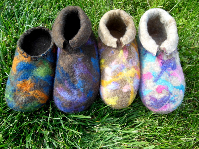 slippers felted wool